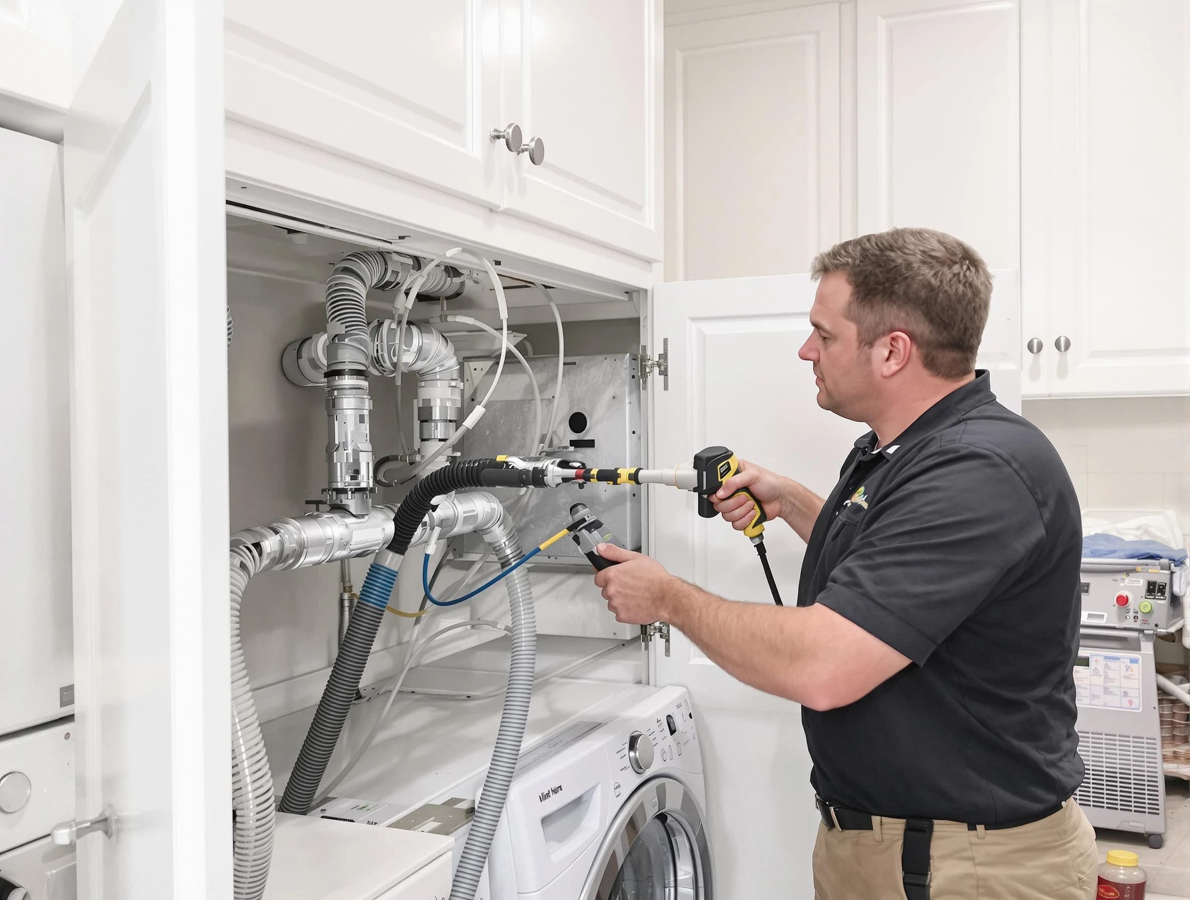 Lithia Springs Dryer Vent Cleaning professional removing severe blockage from a clogged dryer vent in Lithia Springs