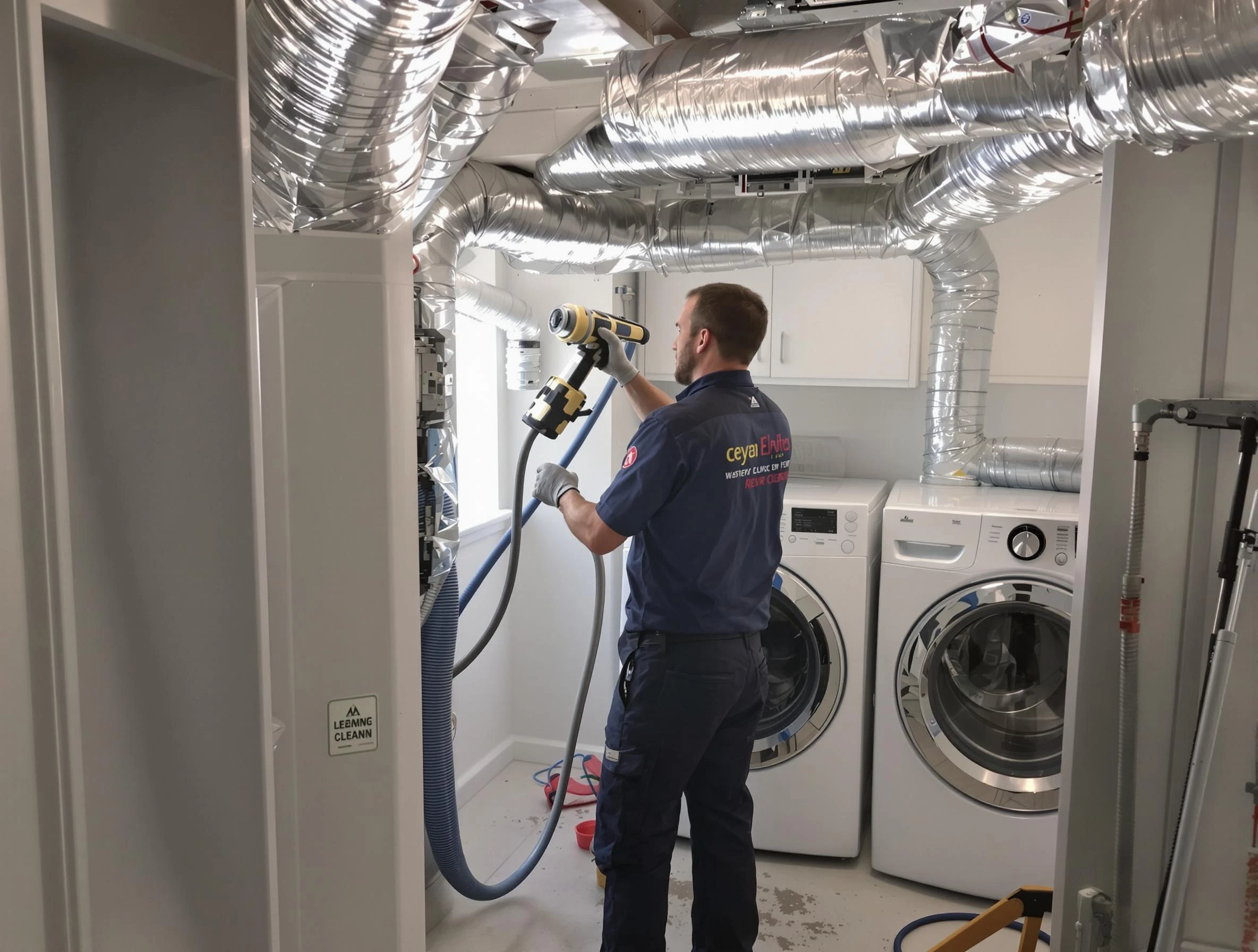 Lithia Springs Dryer Vent Cleaning specialist using advanced equipment for thorough duct cleaning in Lithia Springs